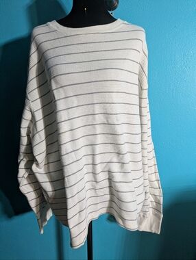 Faded Glory | Cozy Striped Waffle Knit Top